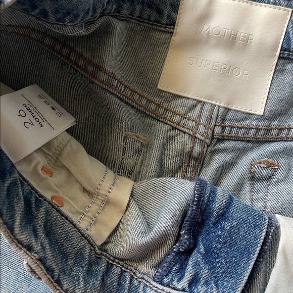 Mother Dodger Skimp Cuff Jeans Wide Leg Leap of Faith 26 - Picture 8 of 10